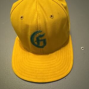 L.A. G’s Vintage Baseball Hat M/L Yellow‎ And Green New Era DuPont Pro Model